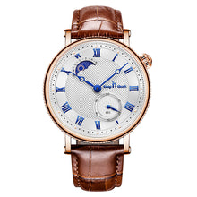 Sun Moon Star Waterproof Watch Two-pin Half Men's Watch