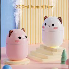 Cute Cat USB Air Humidifier – Ultra-Silent Aromatherapy Diffuser with LED Mist for Home, Office & Car