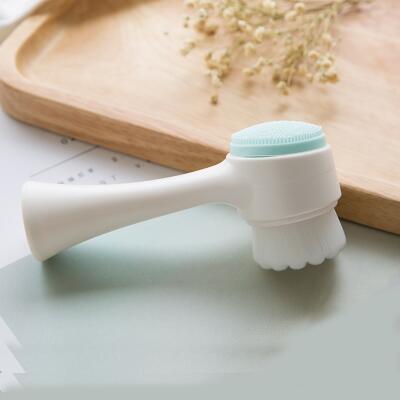 3D Double-sided Face Wash Brush Soft Hair Silicone Household Manual