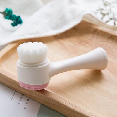 3D Double-sided Face Wash Brush Soft Hair Silicone Household Manual