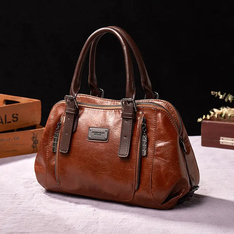 2023 Xiti Paul New European And American Retro Fashionable Meniscus Bag Portable Crossbody Large Capacity Multi-Layer Women's Bag