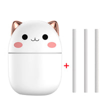 Cute Cat USB Air Humidifier – Ultra-Silent Aromatherapy Diffuser with LED Mist for Home, Office & Car
