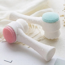 3D Double-sided Face Wash Brush Soft Hair Silicone Household Manual