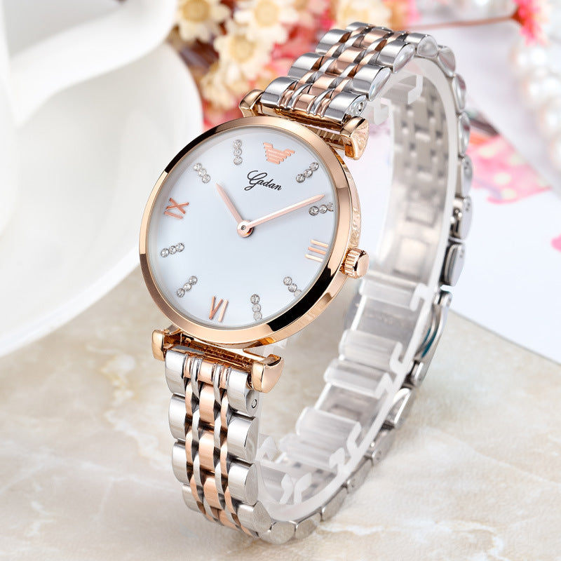 Stainless Steel Strap Waterproof Quartz Watch Female Watch