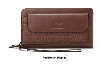 Men's Large Capacity Multi-compartment Business Soft Leather Handbag