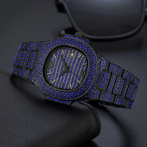 Niche Hip Hop Color Diamond Full Diamond Men's Watch