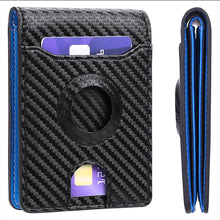 Carbon Fiber Leather Wallet Tracker Men