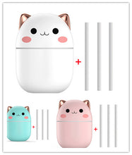 Cute Cat USB Air Humidifier – Ultra-Silent Aromatherapy Diffuser with LED Mist for Home, Office & Car