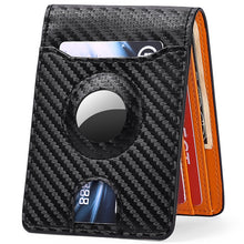 Carbon Fiber Leather Wallet Tracker Men