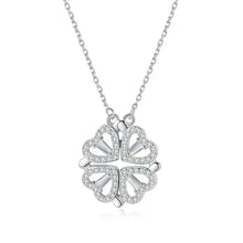 925 Sterling Silver Four-leaf Clover One Ornament Two-leaf Necklace Elegant Tassel Pendant Collarbone Chain Birthday Tanabata For Girlfriend