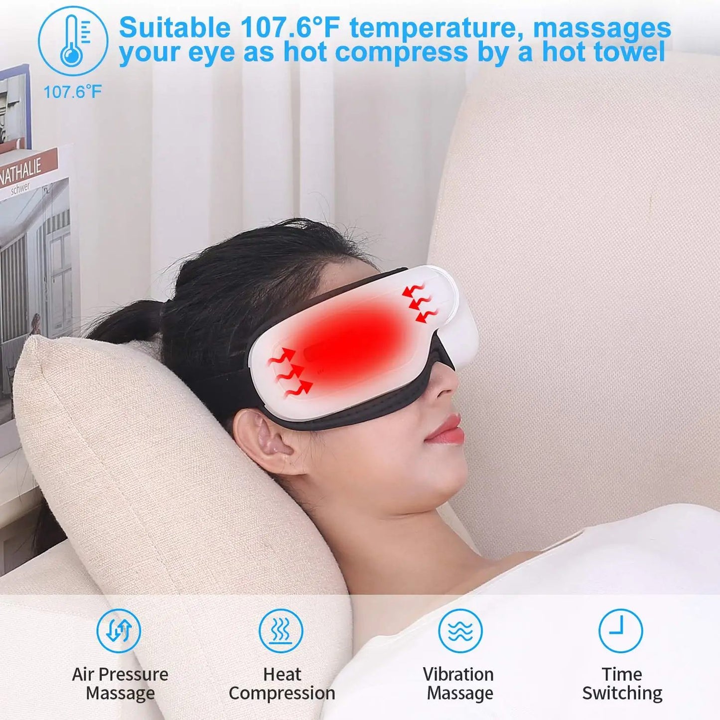 Eye Massager Relieve Fatigue Steam Moisturizing Eye Protection Hot Compress Charging Eye Mask Intelligent Children&#039;s Eye Massager