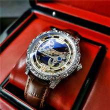 Augustus Fully Automatic Mechanical Watch Business Casual Waterproof Men's Watch Luminous Leather Hollow