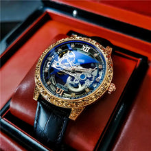 Augustus Fully Automatic Mechanical Watch Business Casual Waterproof Men's Watch Luminous Leather Hollow