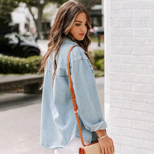 Autumn 2022 New Cross-border Amazon Independent Station Washed Casual Women's Denim Long-sleeved Slim-fit Jacket