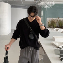 Autumn And Winter New Korean-style Fashionable Loose INS Dopamine Sweater V-neck Design All-match Sweater