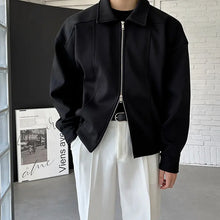 Autumn And Winter New Men's All-match Woolen Short Coat Korean Lapel Loose Top Casual High-grade Jacket