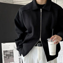 Autumn And Winter New Men's All-match Woolen Short Coat Korean Lapel Loose Top Casual High-grade Jacket