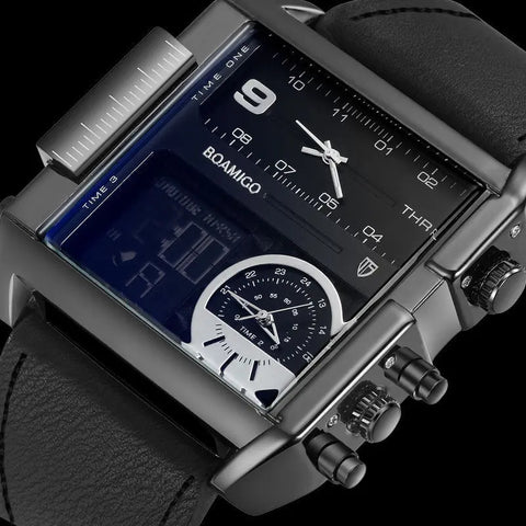 BOAMIGO Sports Military Watch Men's Watch Electronic Watch Fashion Square Men's Watch Waterproof Watch Micro-commerce E-commerce