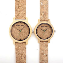 BOBO BIRD Simple Temperament Bamboo Wood Quartz Couple Watch With Japanese Movement As A Gift