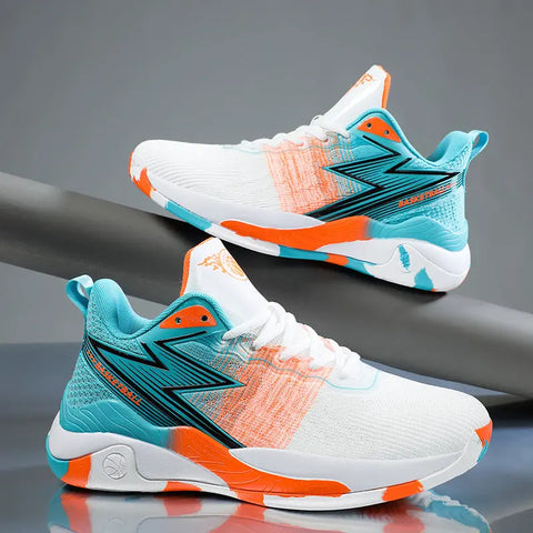 Basketball Shoes Men's High School Students Sports Shoes Non-slip Friction With Sound Sneakers Youth Sports Training Shoes Men