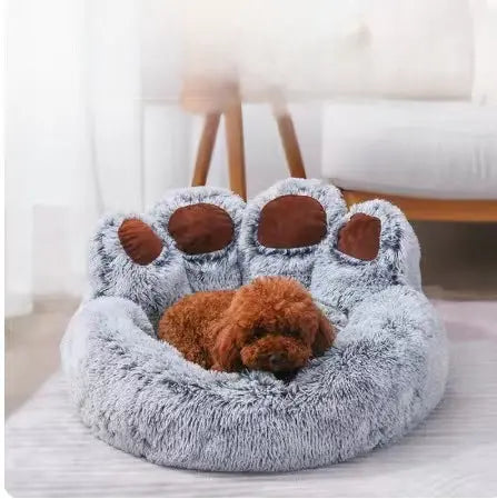 Bear Paw Cat Paw Kennel Dog Mat Autumn And Winter Cat Nest Double Silk Plush Comfortable Warm
