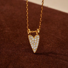 Beiana S925 Sterling Silver Full Diamond Love Necklace Women's High Sense Of Elegance Clavicle Chain