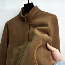 Clearance Clearance Foreign Trade Tail Single And Double-sided Polar Fleece Sweatshirt Men's Zipper Cardigan Autumn And Winter Warm Stand-up Collar Jacket