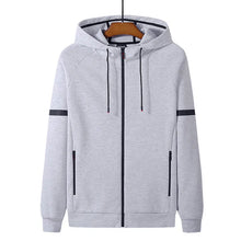 Cotton Men's Sweater Zipper Cardigan Sports Hooded Top Fashion Knitted Coat L-8XL
