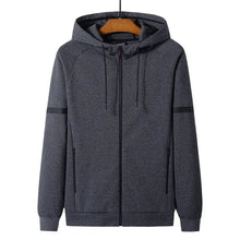 Cotton Men's Sweater Zipper Cardigan Sports Hooded Top Fashion Knitted Coat L-8XL