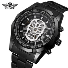 European And American Men's Fashionable And Casual Luminous Skull Hollow Automatic Mechanical Watch