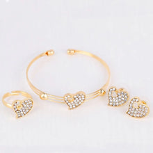 Fashion Love Plastic Mesh Belt + Peach Heart Four-piece Jewelry Set Ladies Five-piece Watch Gift Box Quartz Watch