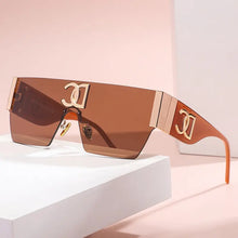 Fashion One-piece Windproof Sunglasses Women&#039;s Outdoor Cycling Glasses Frameless Conjoined Sunglasses Men&#039;s UV Protection