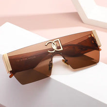 Fashion One-piece Windproof Sunglasses Women&#039;s Outdoor Cycling Glasses Frameless Conjoined Sunglasses Men&#039;s UV Protection