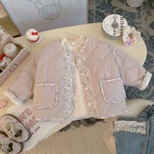 Girls' 2024 Autumn And Winter Thickened Western Style Cute Cotton-padded Jacket Korean Style Fashion Cotton-padded Jacket For Women