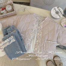 Girls' 2024 Autumn And Winter Thickened Western Style Cute Cotton-padded Jacket Korean Style Fashion Cotton-padded Jacket For Women