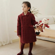 Girls' Vintage Coat British Children's New Style Chanel Coat Winter Cotton Coat