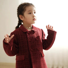 Girls' Vintage Coat British Children's New Style Chanel Coat Winter Cotton Coat