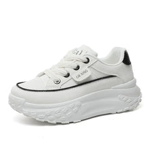 HY906 New Simple Women's Shoes 2023 Autumn Korean Style Breathable Heightened Platform Sports Casual Shoes Board Shoes For Students