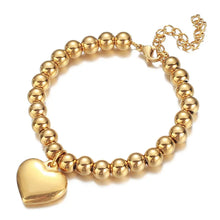 High-quality Stainless Steel Solid Bead Necklace Light Luxury Ins Women's Vacuum Electroplating