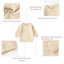 INS Hot Selling Baby Sweatshirt GOTS Certified Long Sleeve Sweatshirt Organic Cotton Children's Sweatshirt Woolen Cloth Children's Sweatshirt