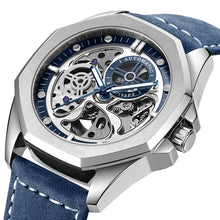 Korean Version Fashion Leather Watch Waterproof Mechanical Watch Men's Men's Casual Personality Men's Watch Mechanical Watch