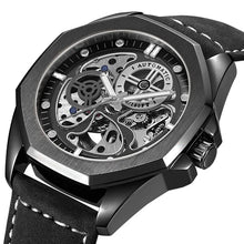 Korean Version Fashion Leather Watch Waterproof Mechanical Watch Men's Men's Casual Personality Men's Watch Mechanical Watch