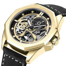 Korean Version Fashion Leather Watch Waterproof Mechanical Watch Men's Men's Casual Personality Men's Watch Mechanical Watch