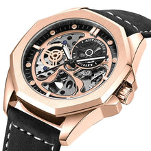 Korean Version Fashion Leather Watch Waterproof Mechanical Watch Men's Men's Casual Personality Men's Watch Mechanical Watch