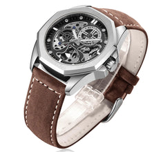 Korean Version Fashion Leather Watch Waterproof Mechanical Watch Men's Men's Casual Personality Men's Watch Mechanical Watch