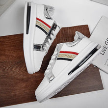 Large Size Outdoor Sports White Shoes Spring And Autumn New Breathable Student Sneakers Men's Lace-up Casual Shoes