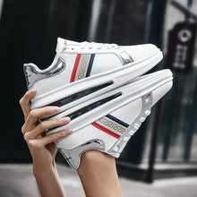 Large Size Outdoor Sports White Shoes Spring And Autumn New Breathable Student Sneakers Men's Lace-up Casual Shoes