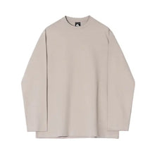 MYQ Long-sleeved T-shirt Men's Round Neck Autumn Korean Style Loose Fashionable Casual Solid Color Cotton T-shirt Base Shirt Top