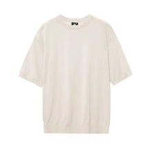 MYQ Men's Summer Short-sleeved T-shirt Korean Slim-fit Round Neck Solid Color Knit T-shirt All-match Trendy Half-sleeved T-shirt