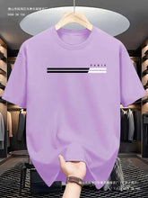 Men's Casual Summer T-shirt, Paris Letter Print, Polyester K